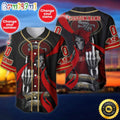 Personalized NFL San Francisco 49ers Baseball Jersey Shirt The Reaper Art Skull