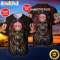 Personalized NFL San Francisco 49ers Baseball Jersey Vampire Skull