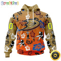 Personalized NHL Anaheim Ducks Hoodie Hawaiian Style Design For Fans Unisex 3D Hoodie