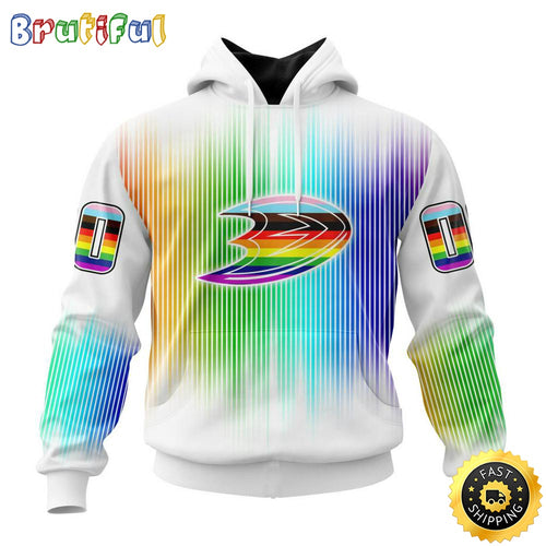 Personalized NHL Anaheim Ducks Hoodie Special Design For Pride Month All Over Print 3D Hoodie Unisex Hoodie Tshirt