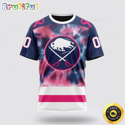 Personalized NHL Buffalo Sabres All Over Print 3D T Shirt Special Pink October Fight Breast Cancer Gift For Man And Women