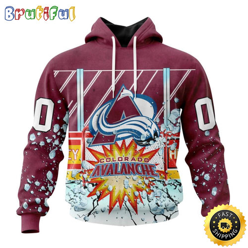 Personalized NHL Colorado Avalanche Hoodie With Ice Hockey Arena 3D Hoodie Unisex Tshirt Hoodie