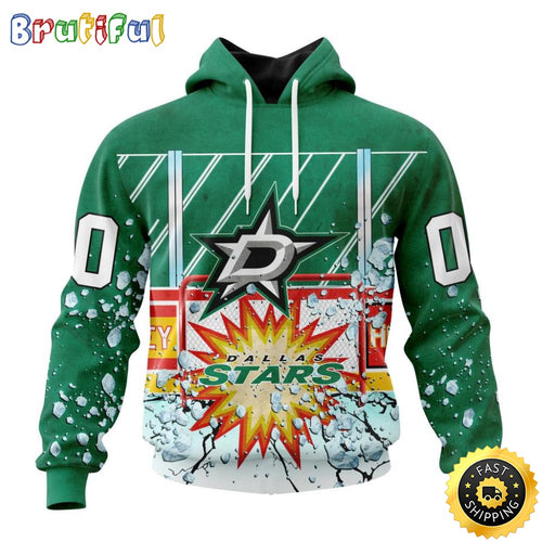 Personalized NHL Dallas Stars Hoodie With Ice Hockey Arena 3D Hoodie Unisex Tshirt Hoodie