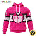 Personalized NHL Edmonton Oilers I Pink I Can In October We Wear Pink Breast Cancer All Over Print 3D Hoodie Unisex Hoodie Tshirt Sweatshirt