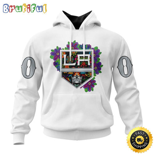 Personalized NHL Los Angeles Kings Hoodie Specialized Dia De Muertos 3D Hoodie Unisex Tshirt Hoodie