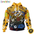 Personalized NHL Nashville Predators Hoodie Hawaiian Style Design For Fans Unisex 3D Hoodie