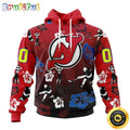 Personalized NHL New Jersey Devils Hoodie Hawaiian Style Design For Fans Unisex 3D Hoodie