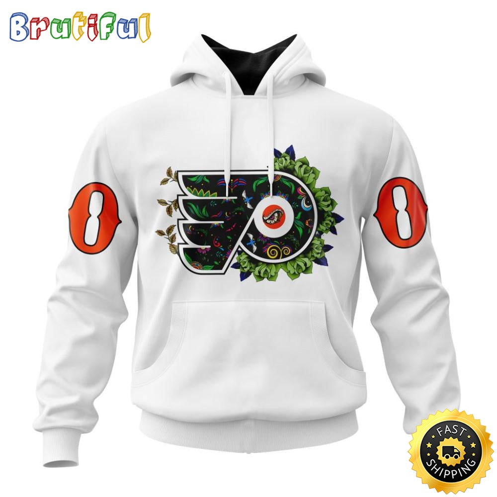 Personalized NHL Philadelphia Flyers Hoodie Specialized Dia De Muertos 3D Hoodie Unisex Tshirt Hoodie