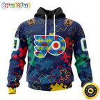 Personalized NHL Philadelphia Flyers Specialized Fearless Against Autism All Over Print 3D Hoodie Unisex Hoodie
