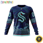 Personalized NHL Seattle Kraken Sweatshirt Specialized Native Concepts All Over Print Sweatshirt Unisex