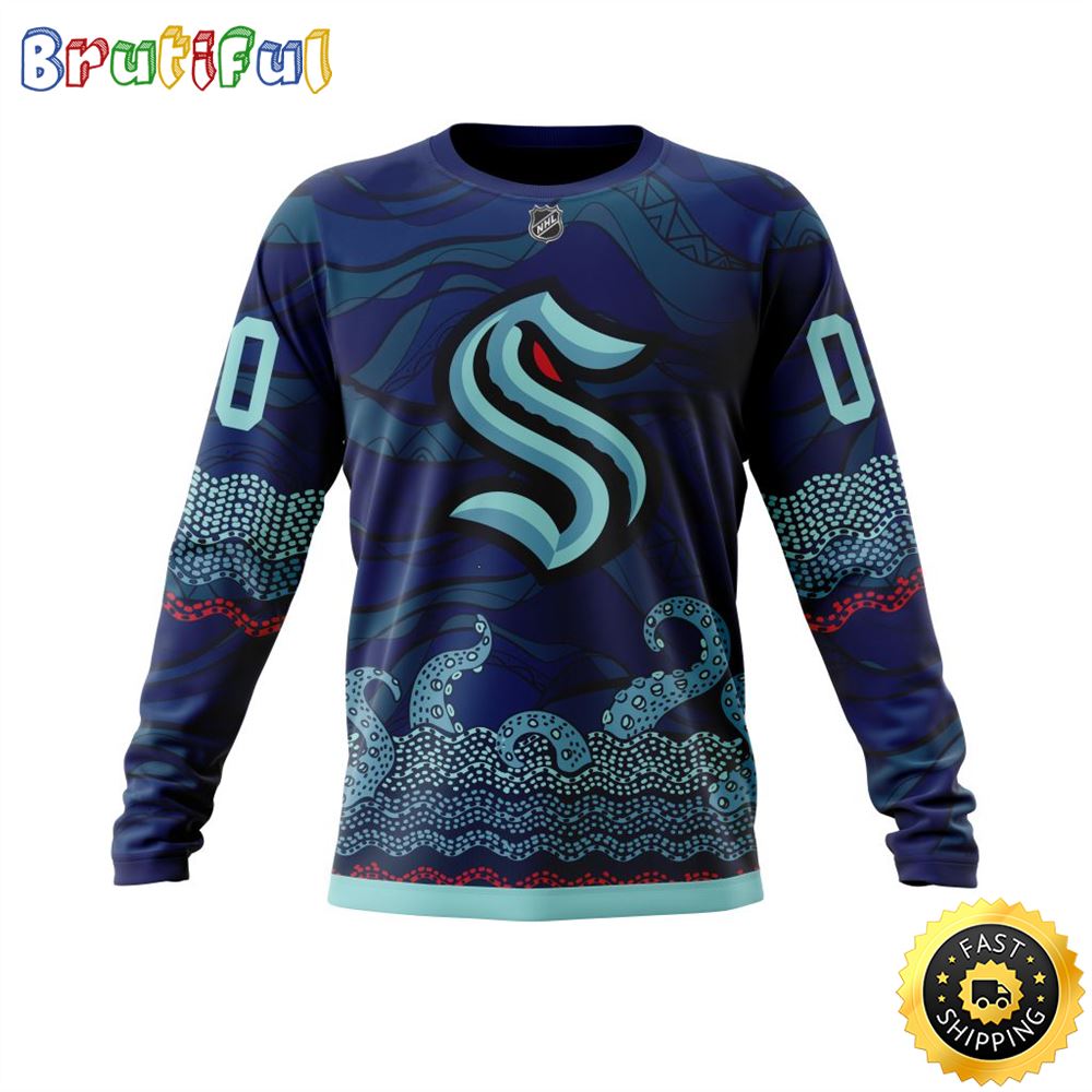 Personalized NHL Seattle Kraken Sweatshirt Specialized Native Concepts All Over Print Sweatshirt Unisex