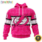 Personalized NHL Tampa Bay Lightning I Pink I Can In October We Wear Pink Breast Cancer All Over Print 3D Hoodie Unisex Hoodie Tshirt Sweatshirt