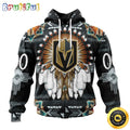 Personalized NHL Vegas Golden Knights Hoodie Special Native Costume Design 3D Hoodie Unisex Tshirt Hoodie