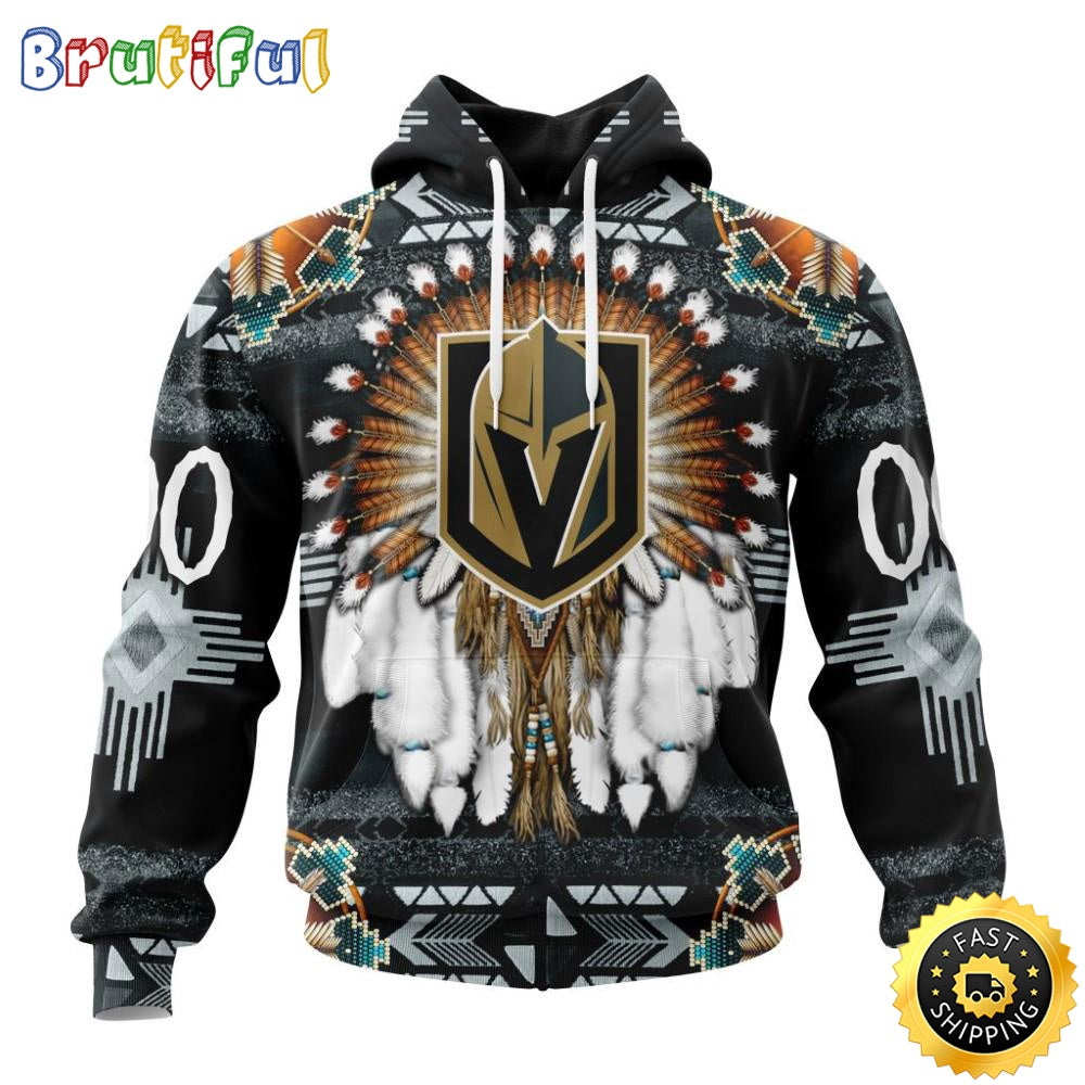 Personalized NHL Vegas Golden Knights Hoodie Special Native Costume Design 3D Hoodie Unisex Tshirt Hoodie