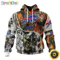 Personalized NFL Buffalo Bills Hoodie Special Fall And Winter Bow Hunting All Over Print 3D Hoodie