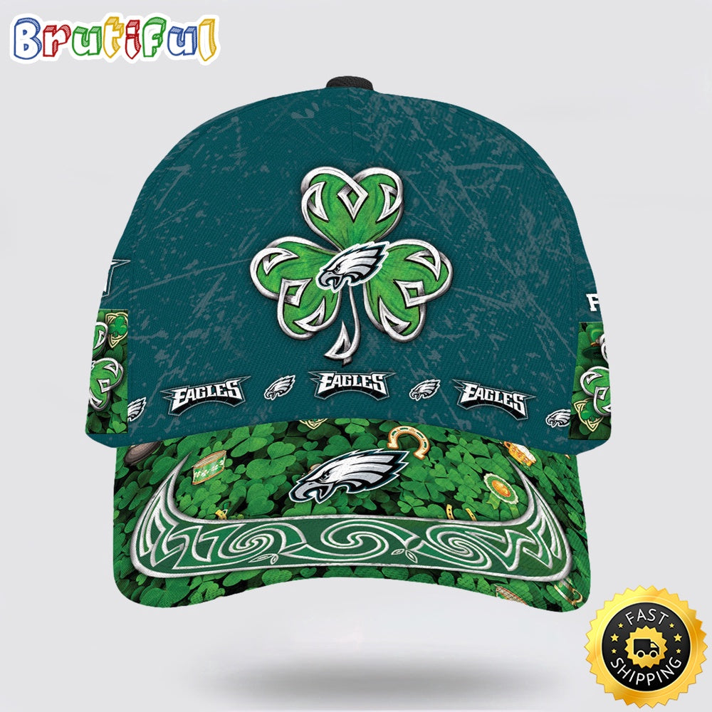 Personalized Philadelphia Eagles St Patrick Day All Over Print Baseball Cap