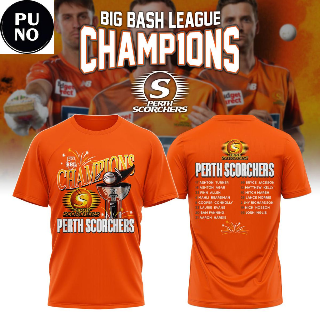 Perth Scorchers Big Bash League 15 Champions Hoodie Shirt