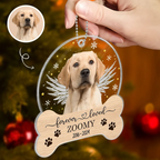 Custom Photo Pet Memorial Keepsake - Personalized Custom Shaped Acrylic Ornament - Forever Loved Sympathy Gift For Dog Lovers, Cat Lovers