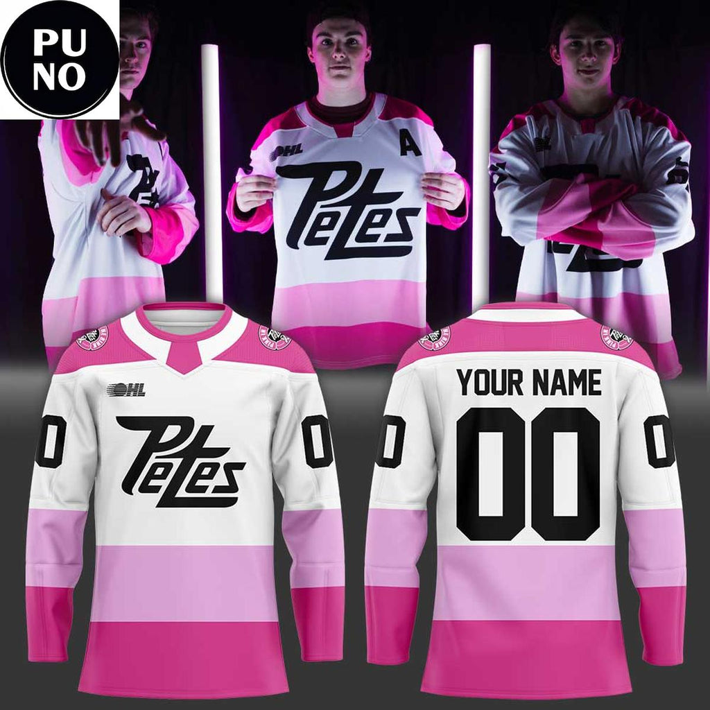 Peterborough Petes Pink In The Rink 2026 Personalized Hockey Jersey