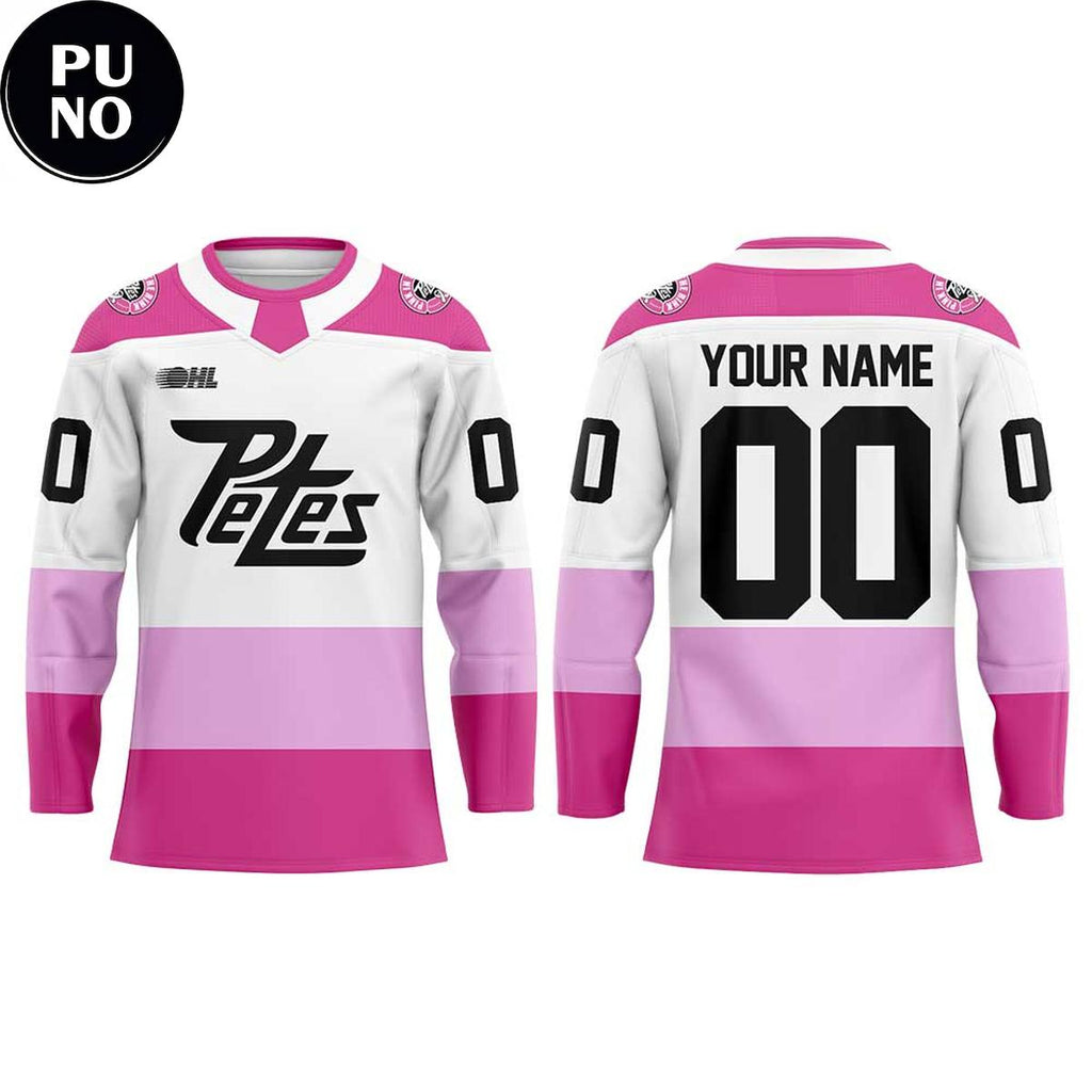 Peterborough Petes Pink In The Rink 2026 Personalized Hockey Jersey