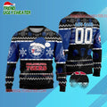 Personalized Philadelphia 76ers Festive Snowfall Ugly Christmas Sweater
