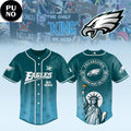Philadelphia Eagles 2026 No Kings Freedom Runs The Field Baseball Jersey