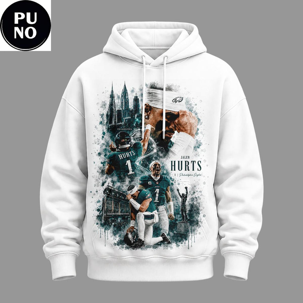 Philadelphia Eagles 2026 QB1 Jalen Hurts Hoodie T-Shirt