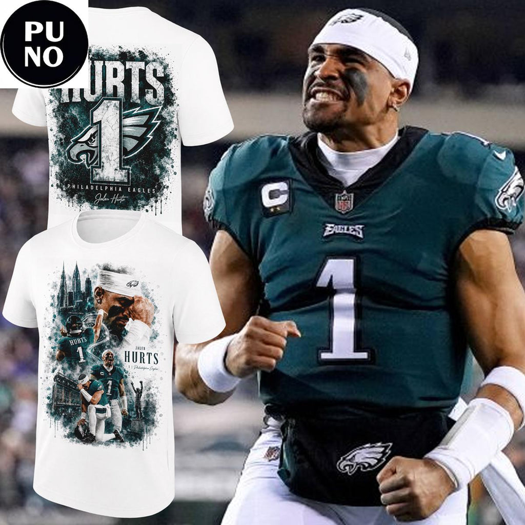 Philadelphia Eagles 2026 QB1 Jalen Hurts Hoodie T-Shirt