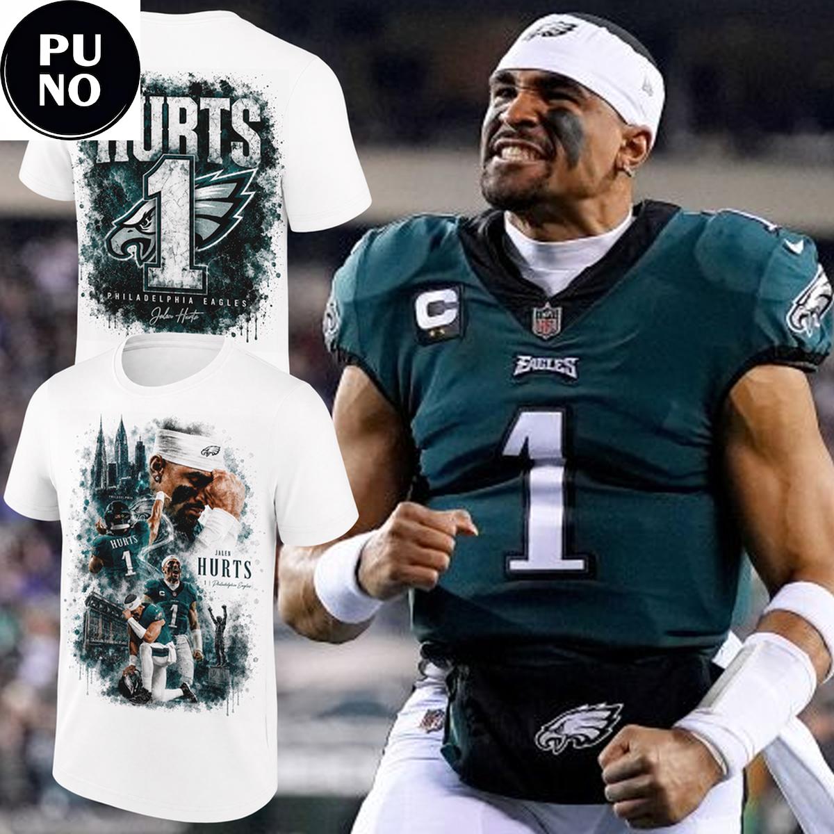 Philadelphia Eagles 2026 QB1 Jalen Hurts Hoodie T-Shirt
