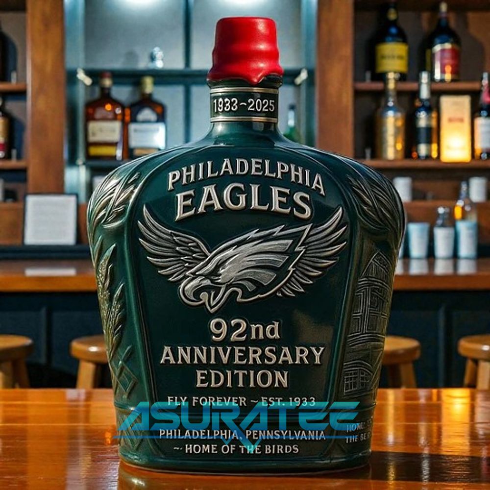 Philadelphia Eagles 92nd Anniversary Whiskey Bottle