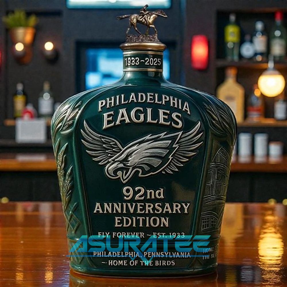 Philadelphia Eagles 92nd Anniversary Whiskey Bottle