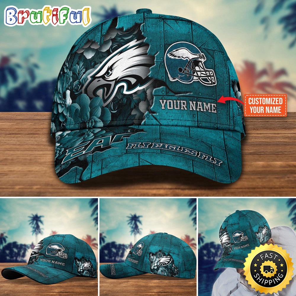 Philadelphia Eagles Baseball Cap Flower Custom Trending Cap