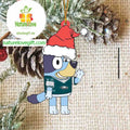 Philadelphia Eagles Bluey Christmas NFL Decoration Acrylic Christmas Tree Ornament