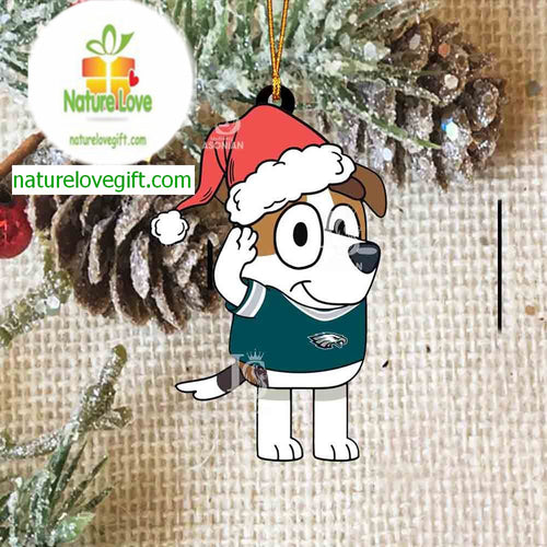 Philadelphia Eagles Christmas Bluey Jack Sport NFL Acrylic Christmas Tree Decoration Ornament