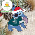 Philadelphia Eagles Disney Lilo Stitch Christmas NLF Acrylic Christmas Tree Decoration Ornament