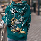 Custom NFL Philadelphia Eagles Hoodie Leggings Rock Paper Scissors Throat Punch I Win Hoodie