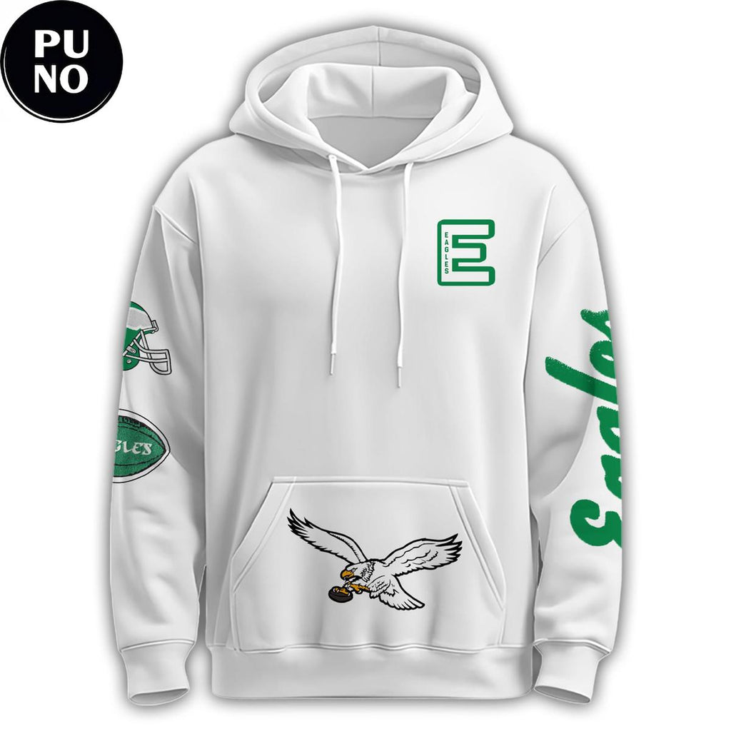 Philadelphia Eagles NFL White Iconic 2026 Hoodie Shirt