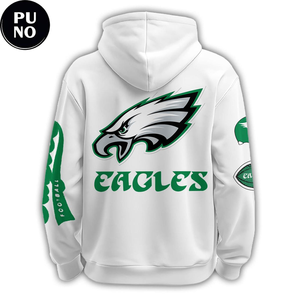 Philadelphia Eagles NFL White Iconic 2026 Hoodie Shirt