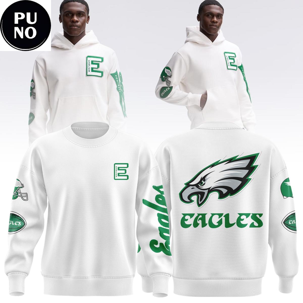 Philadelphia Eagles NFL White Iconic 2026 Hoodie Shirt