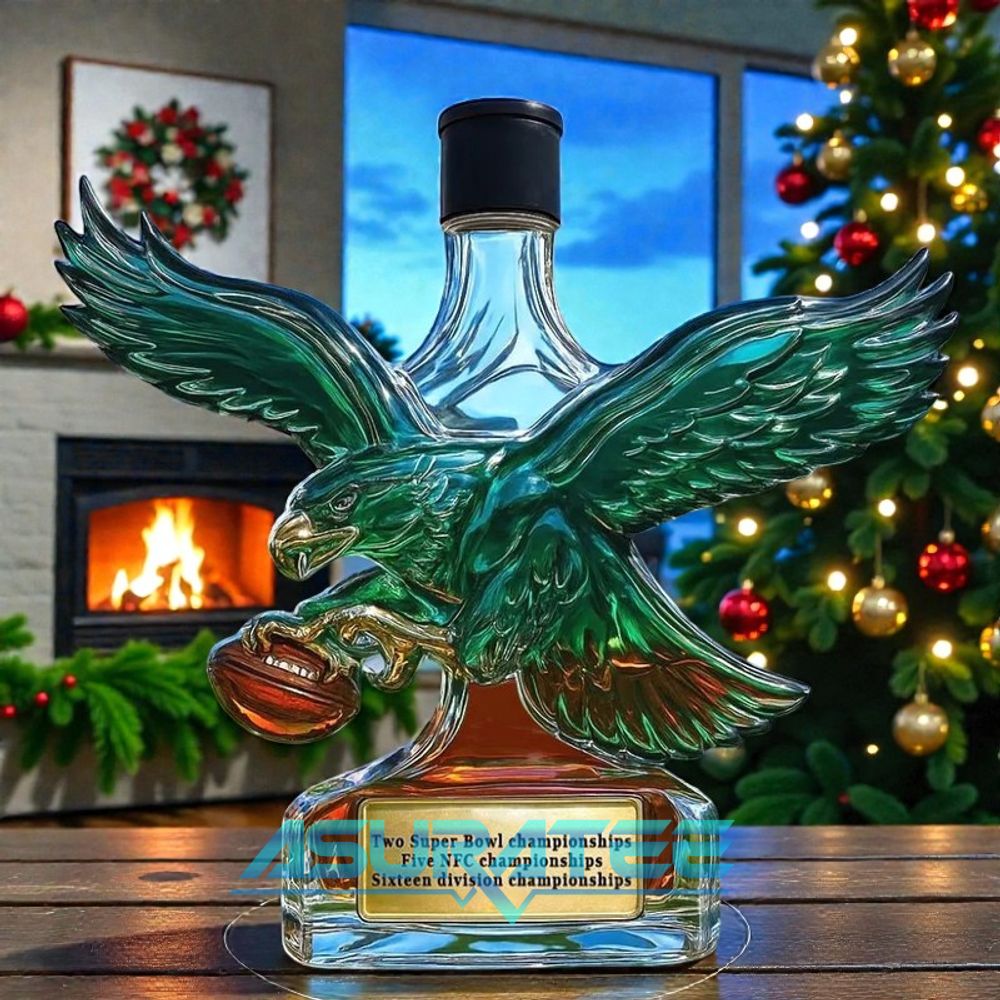 Philadelphia Eagles Retro Logo Whiskey Bottle