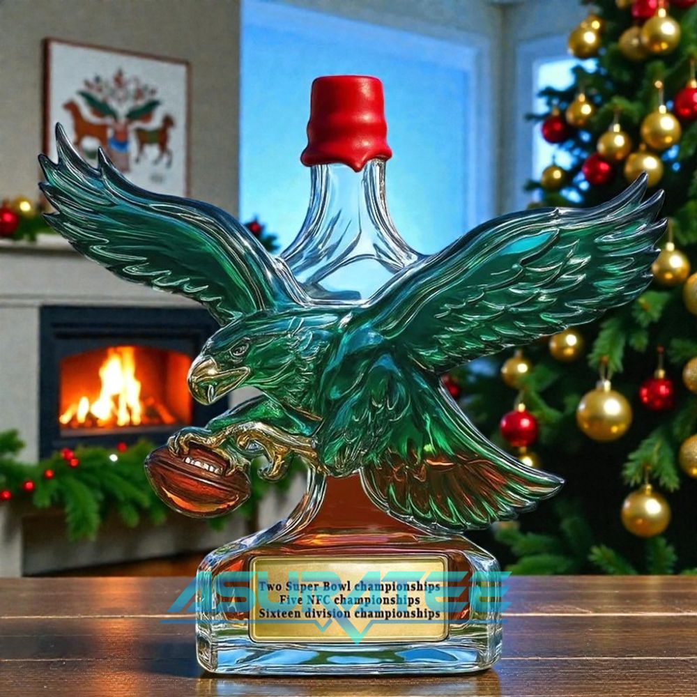Philadelphia Eagles Retro Logo Whiskey Bottle