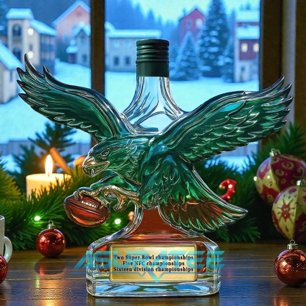 Philadelphia Eagles Retro Logo Whiskey Bottle