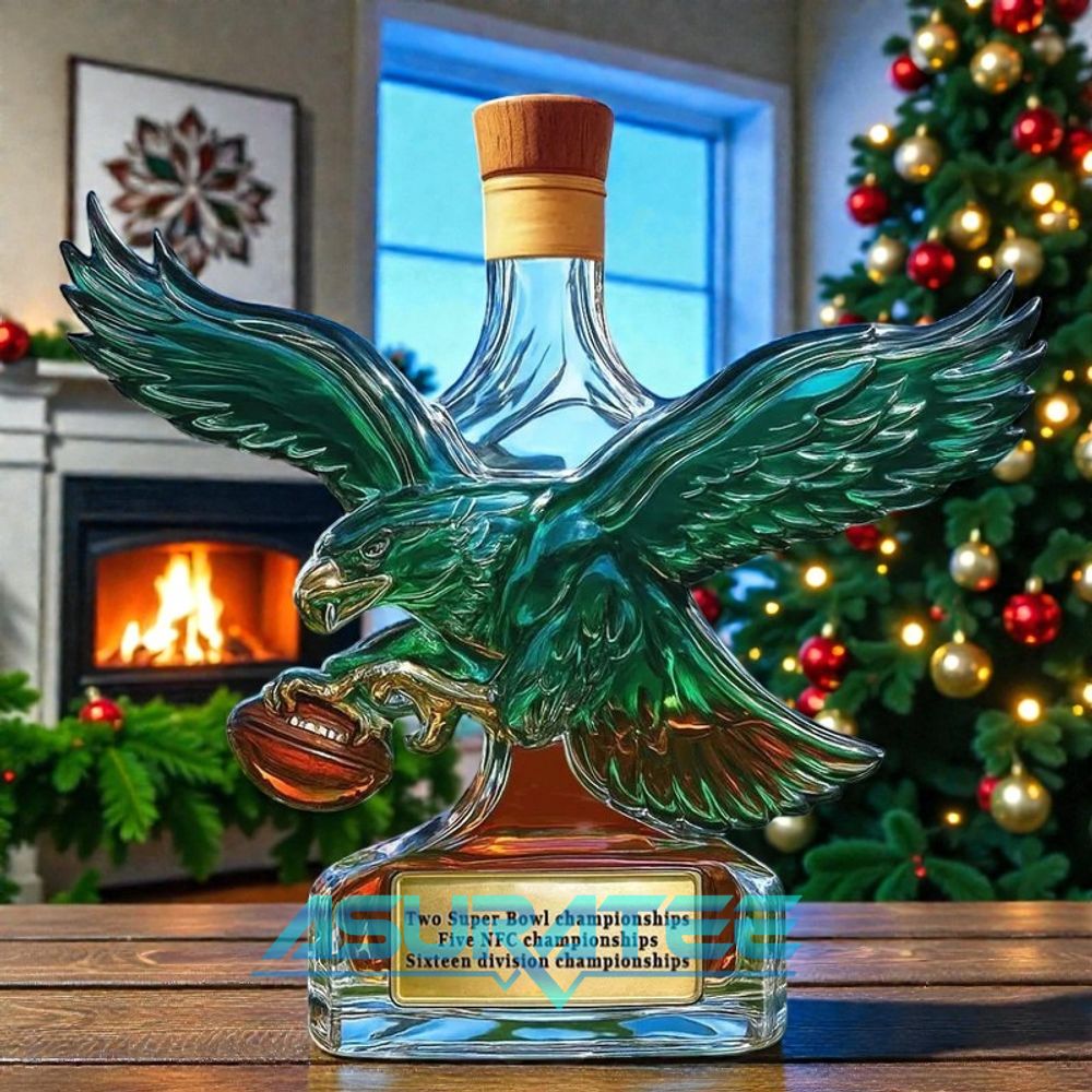 Philadelphia Eagles Retro Logo Whiskey Bottle