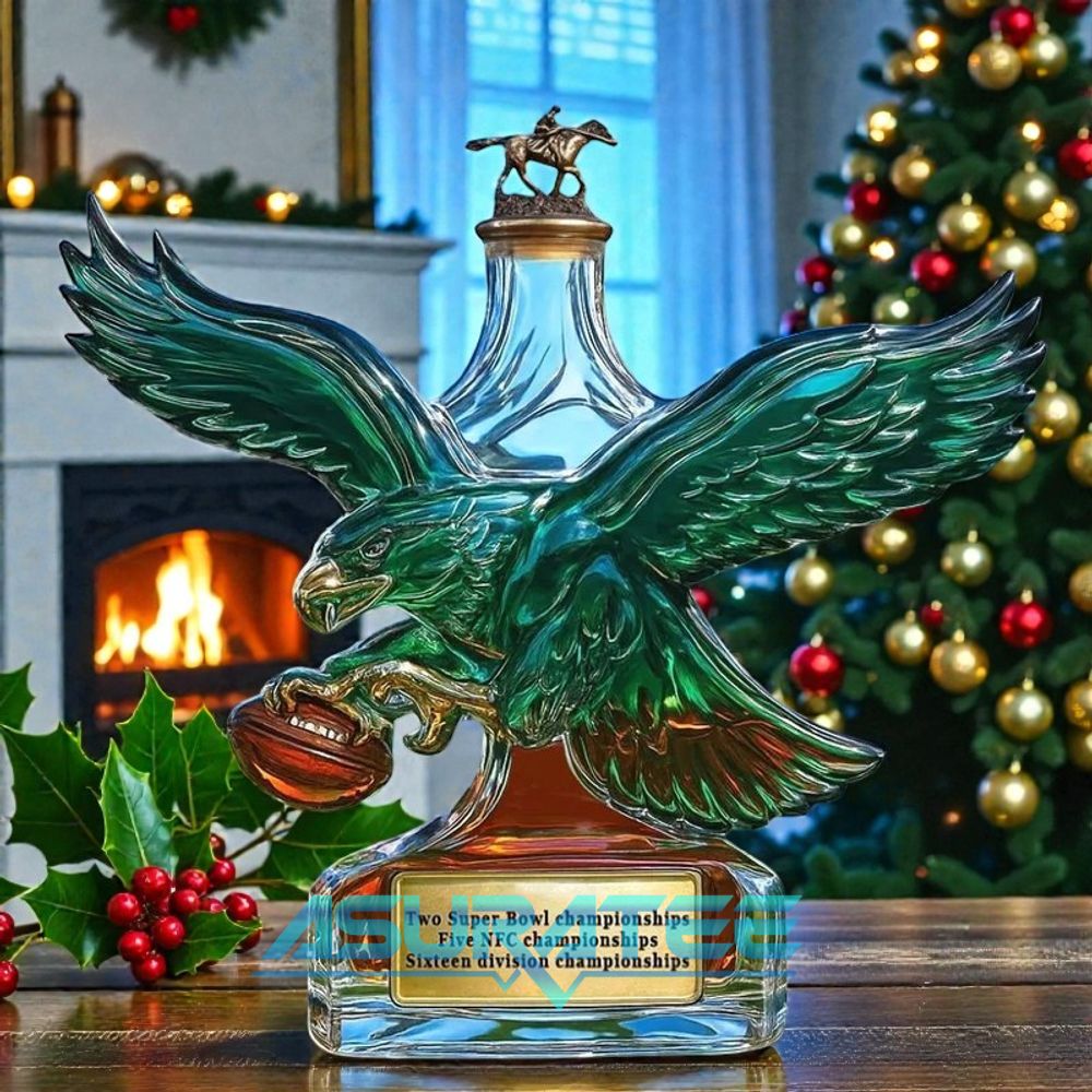 Philadelphia Eagles Retro Logo Whiskey Bottle