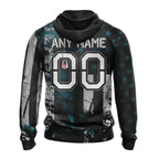 NFL Philadelphia Eagles Zip Hoodie 3D Classic Grunge American Flag Stylish Warmth For Fans