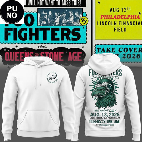Philadelphia Eagles x Foo Fighters Take Cover Tour 2026 Hoodie T-Shirt