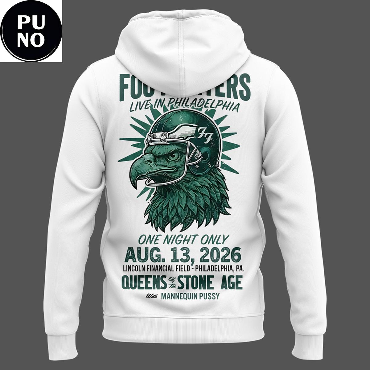 Philadelphia Eagles x Foo Fighters Take Cover Tour 2026 Hoodie T-Shirt