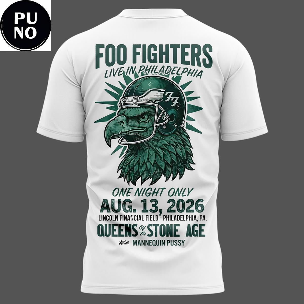 Philadelphia Eagles x Foo Fighters Take Cover Tour 2026 Hoodie T-Shirt