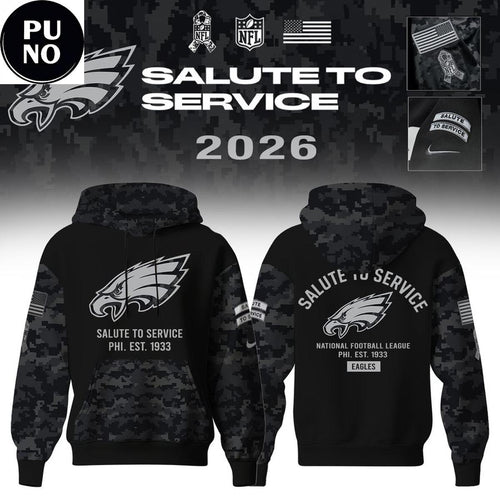 Philadelphia Eagles x Salute to Service 2026 Camo Hoodie