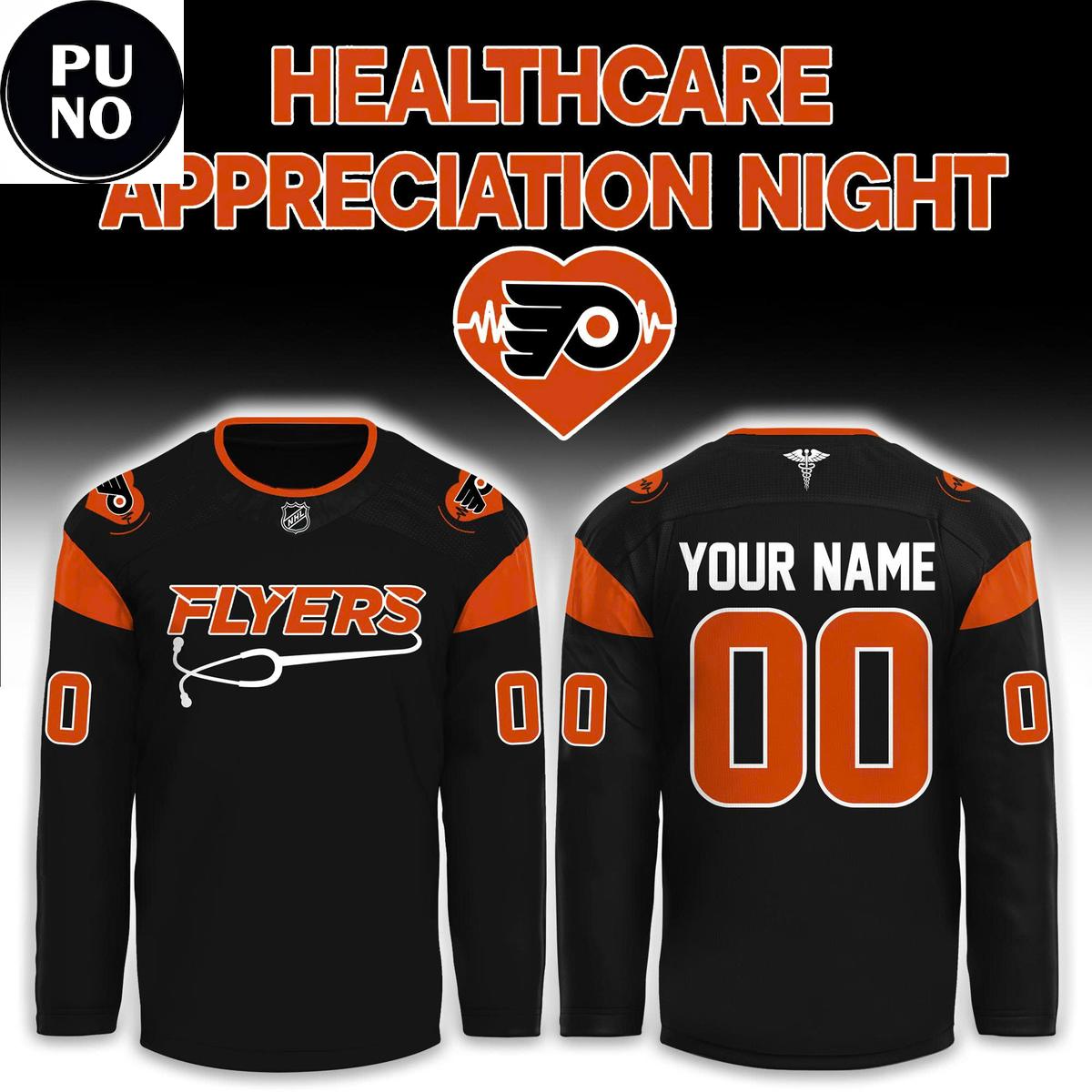 Philadelphia Flyers x Healthcare Appreciation Night 2026 Personalized Hockey Jersey